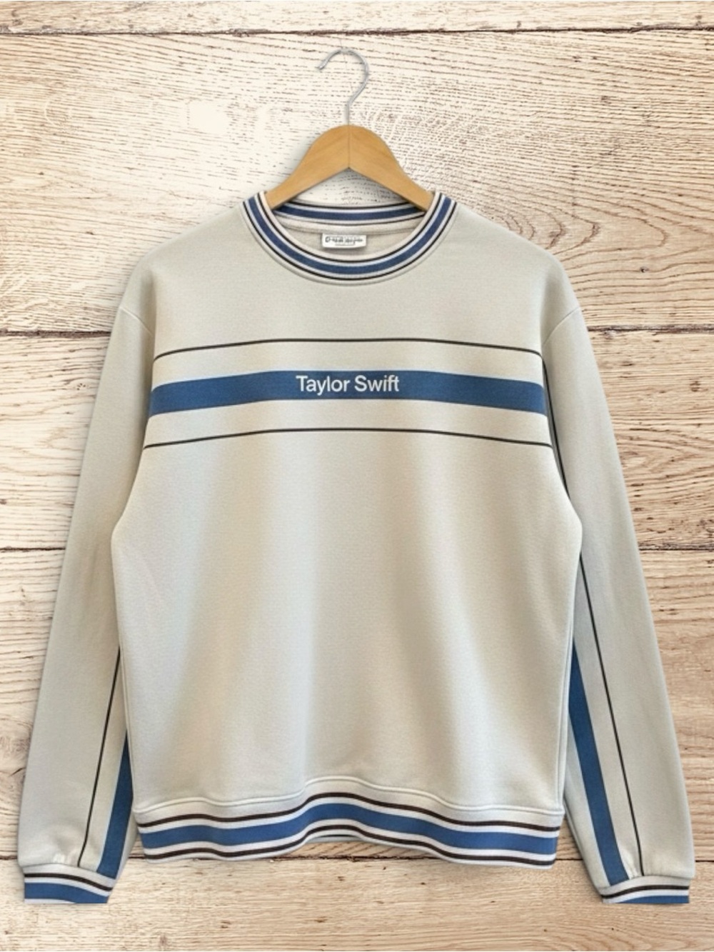 Taylor Swift Midnights Striped Crewneck Sweatshirt Large 𝑹𝒂𝒓𝒆 𝑺𝑶𝑳𝑫 𝑶𝑼𝑻 Merch!